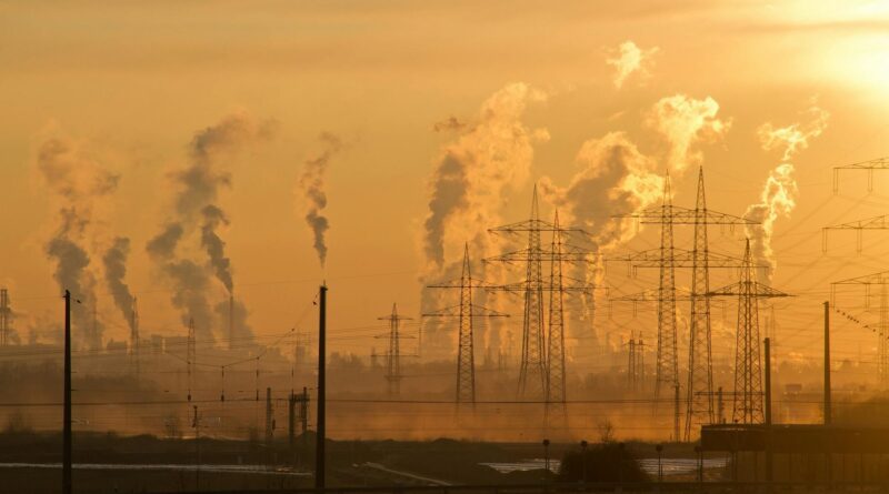 electric towers during golden hour